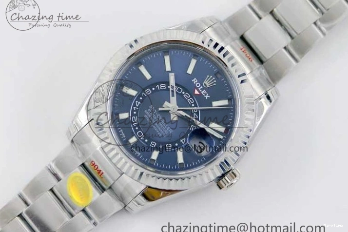 MiroTime 1222 FashionForward Sky-Dweller 326934 904L SS Noob 1:1 Best Edition Blue Dial on SS Bracelet Asian 23J to 2402